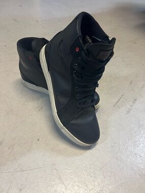 TCX Black High-Top Sneakers with White Sole